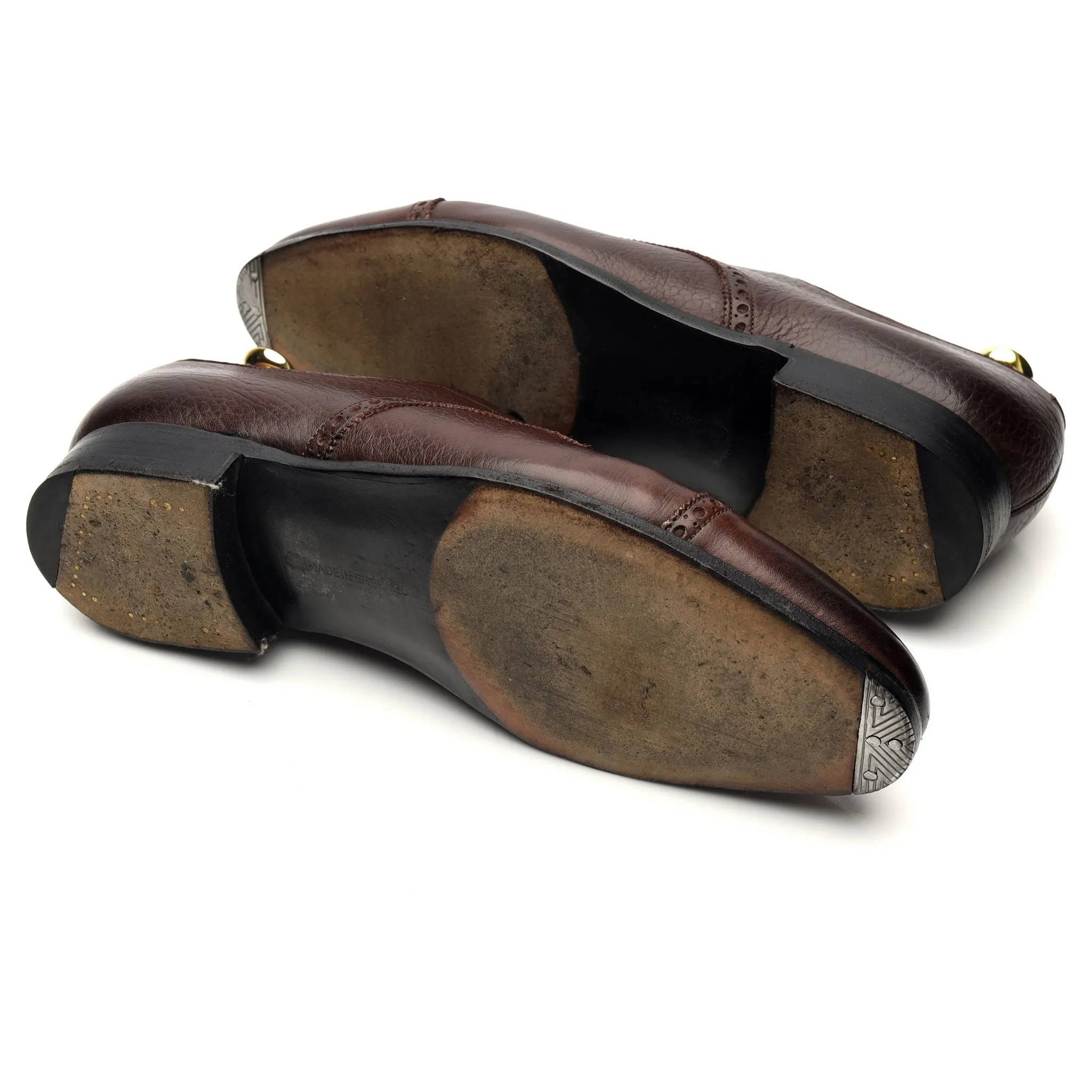 'Shoreditch' Dark Brown Leather Derby Brogue UK 7.5 E