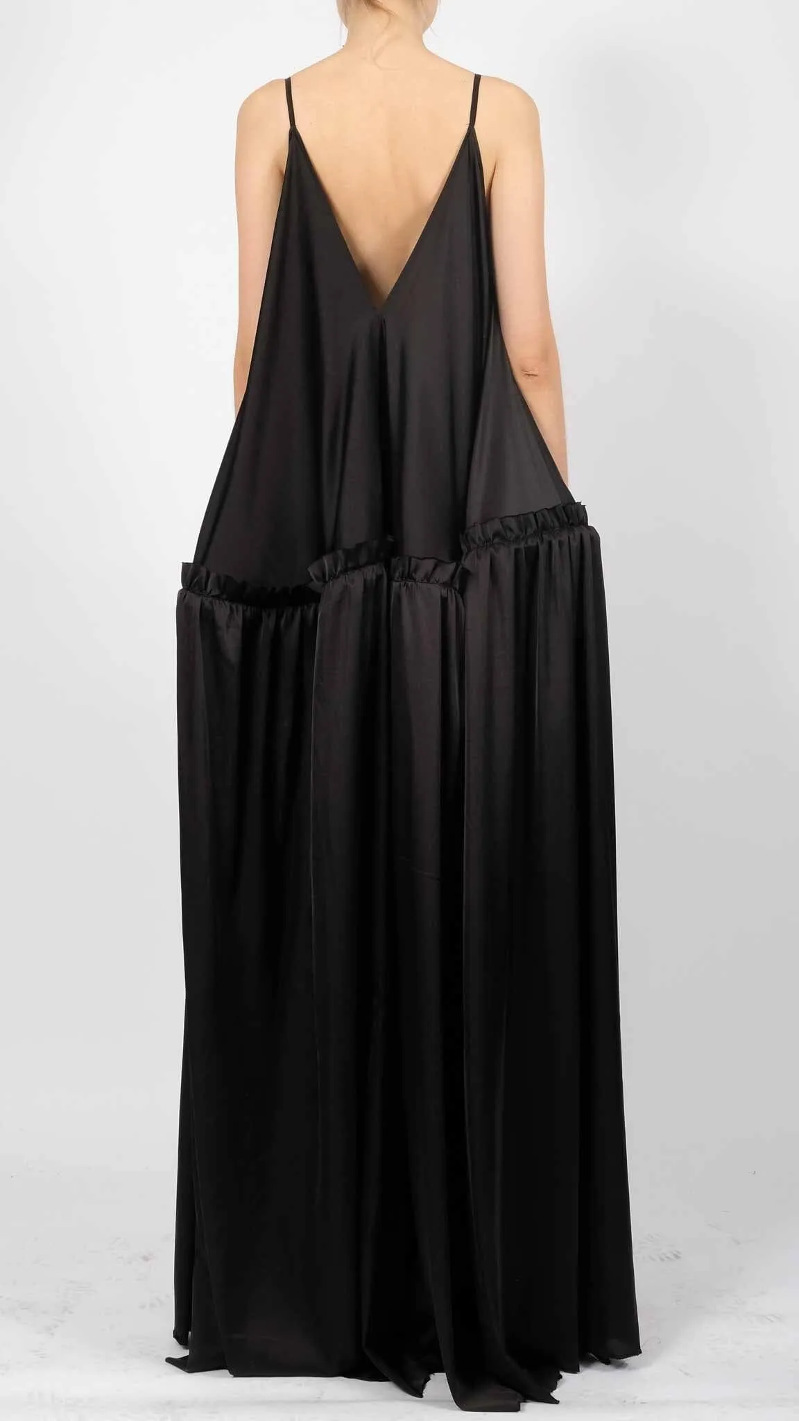 Silk Maxi Dress with Straps