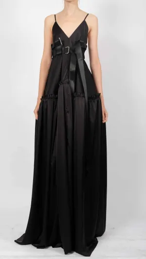 Silk Maxi Dress with Straps