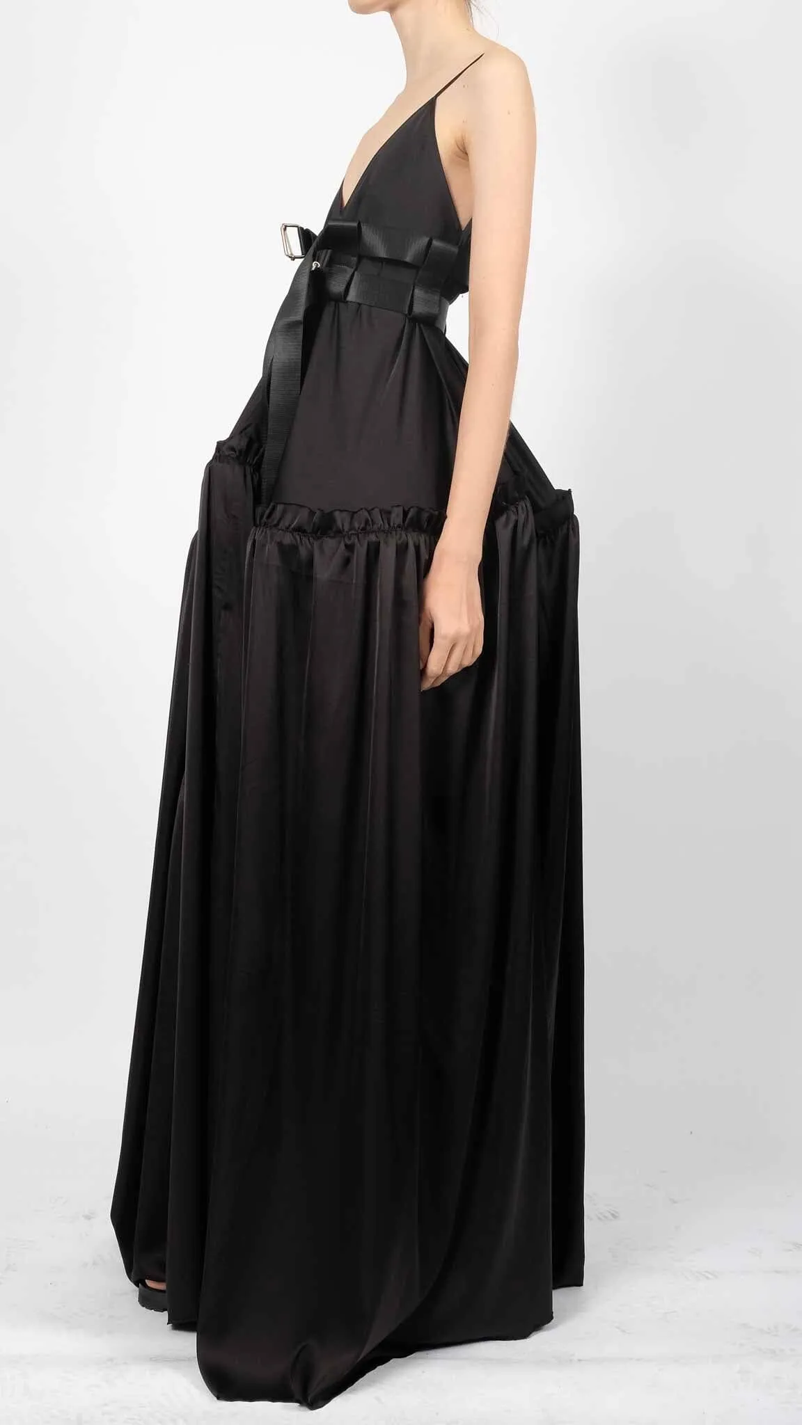 Silk Maxi Dress with Straps