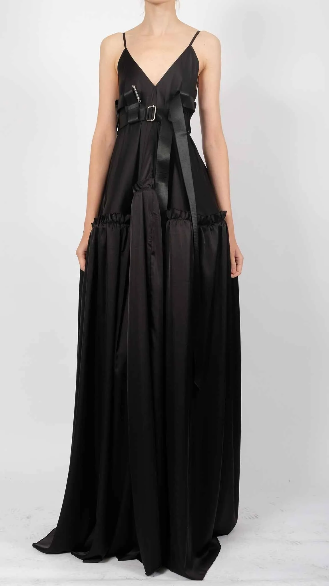 Silk Maxi Dress with Straps