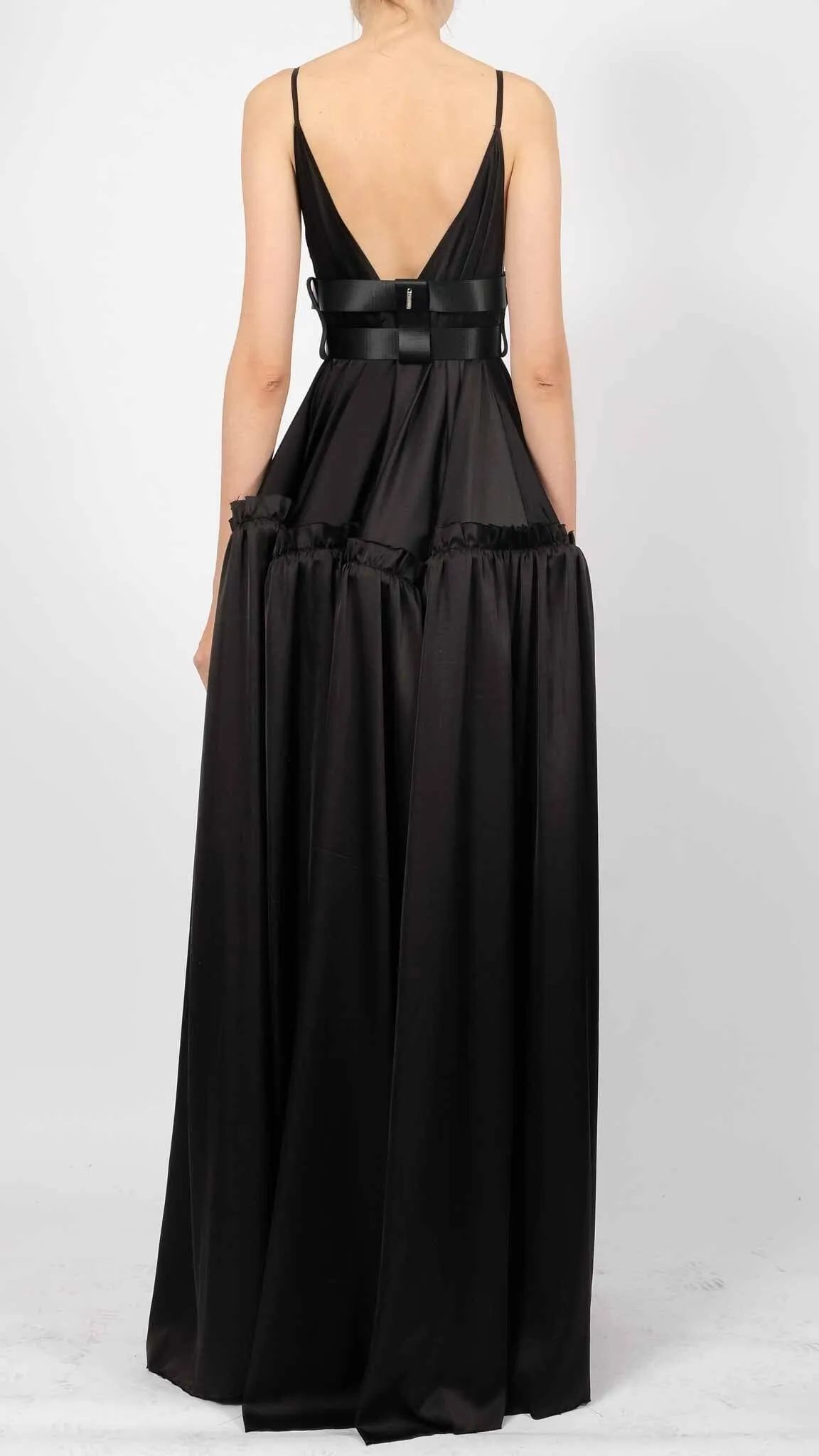 Silk Maxi Dress with Straps