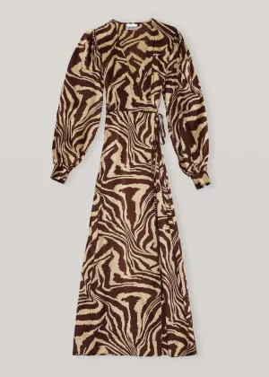 Silk Stretch Satin Dress (Tannin)