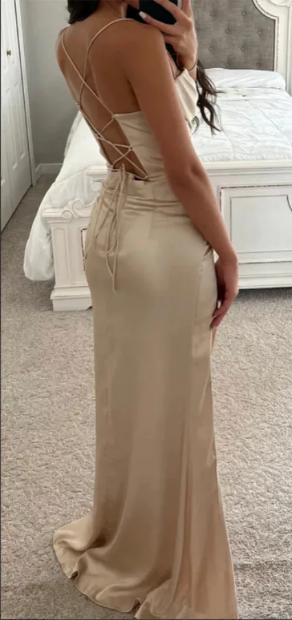 Simple Mermaid Spaghetti Straps Evening Dresses, Long Prom Dresses APP0720