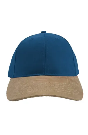 SMF Blue Faux Suede Bill Cap