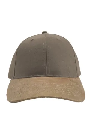 SMF Khaki Faux Suede Bill Cap