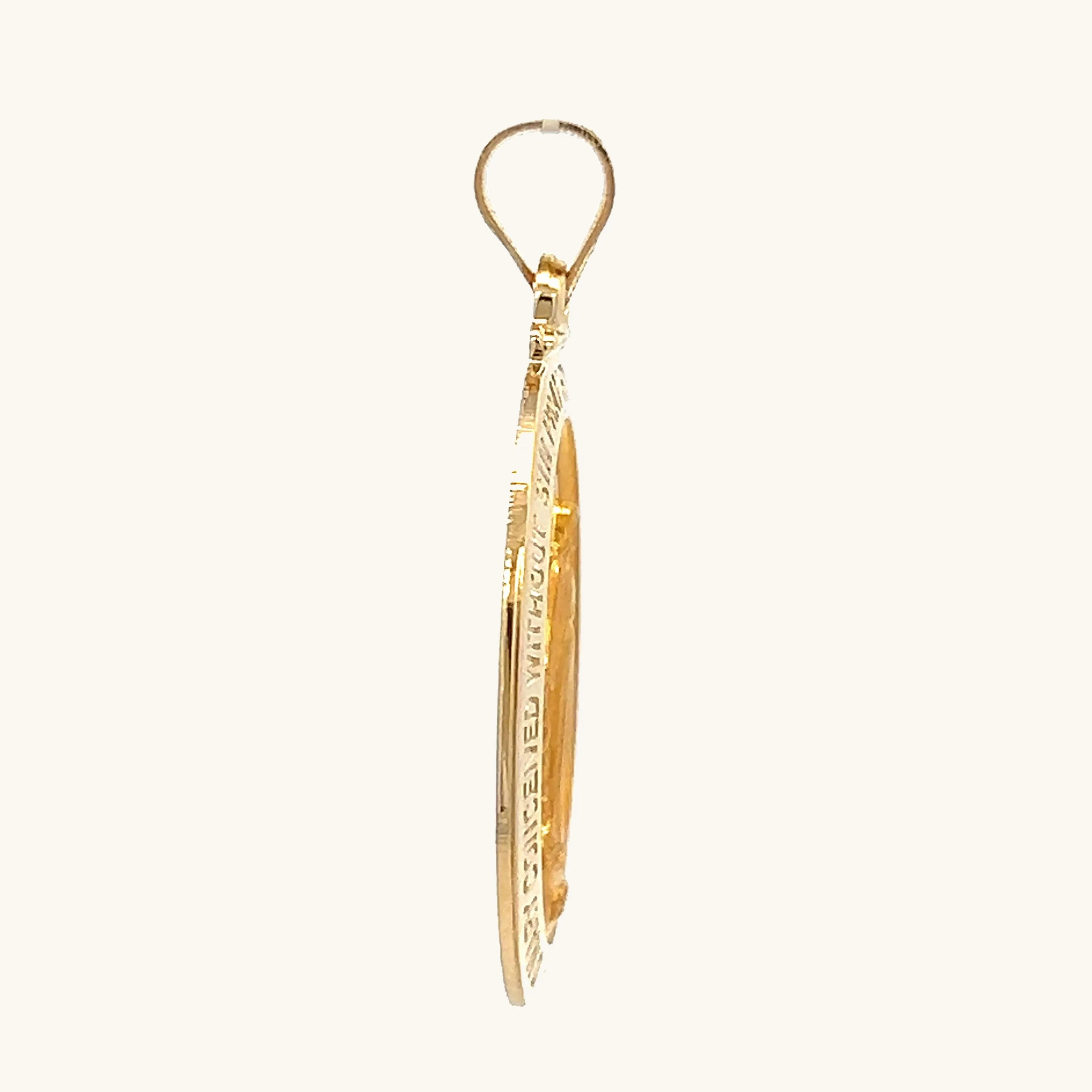 SOLID 18K GOLD MIRACULOUS MEDAL | EXTRA LARGE OVAL