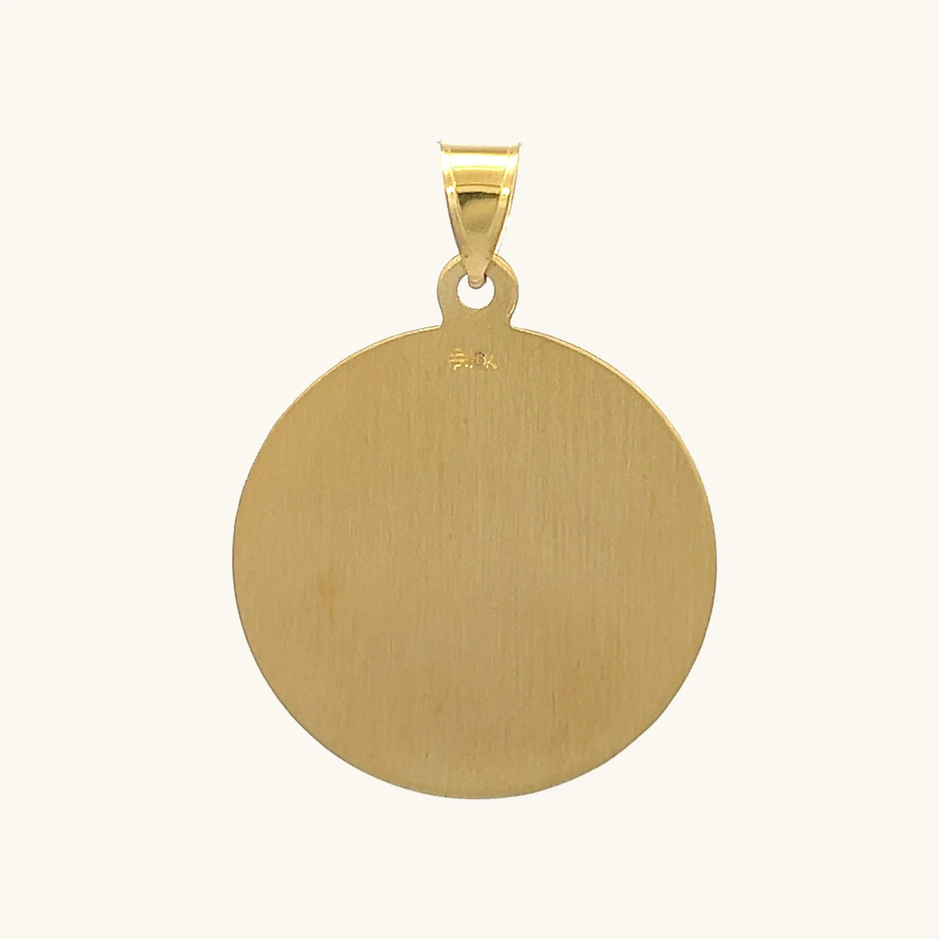 SOLID 18K GOLD MIRACULOUS MEDAL | ROUND