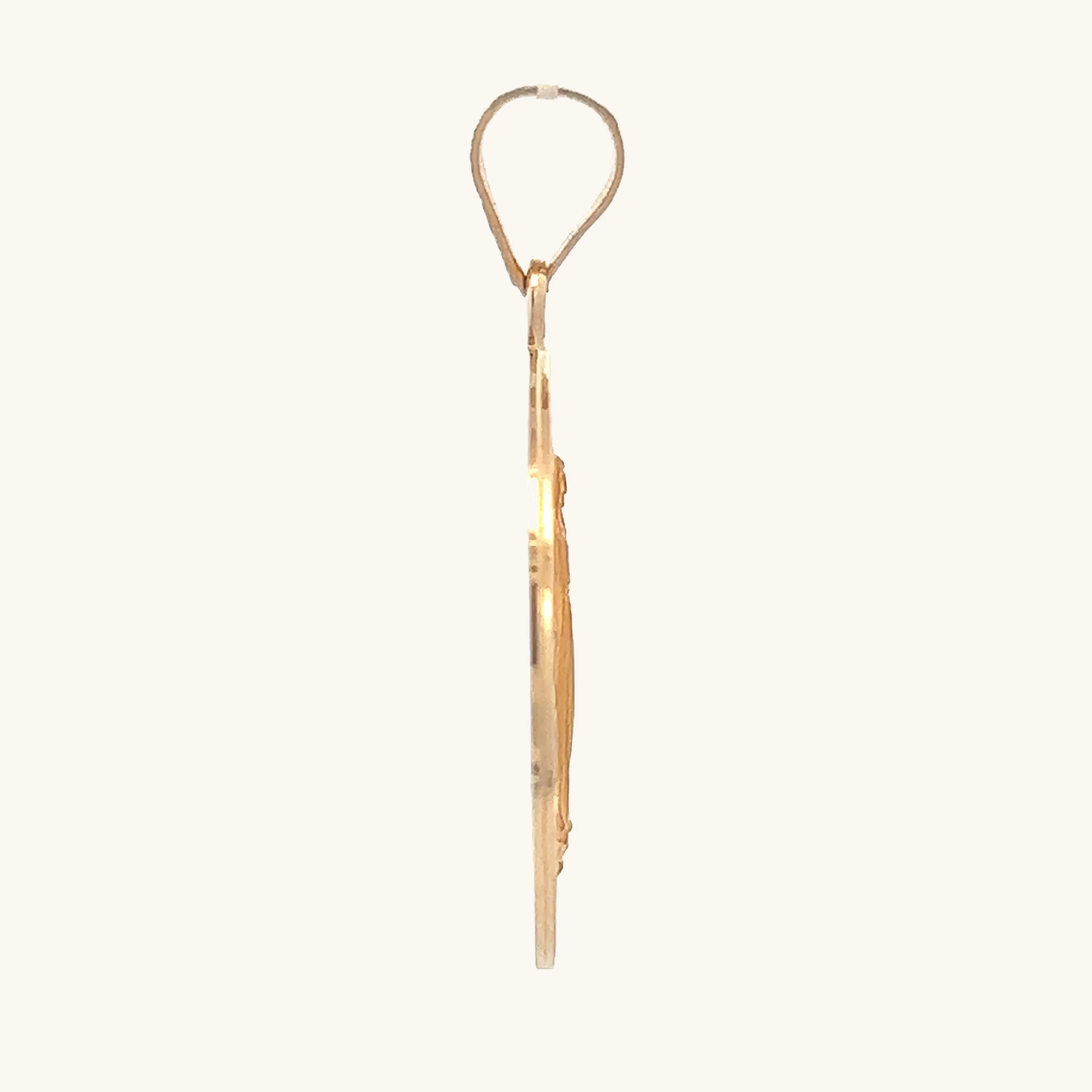 SOLID 18K GOLD MIRACULOUS MEDAL | ROUND