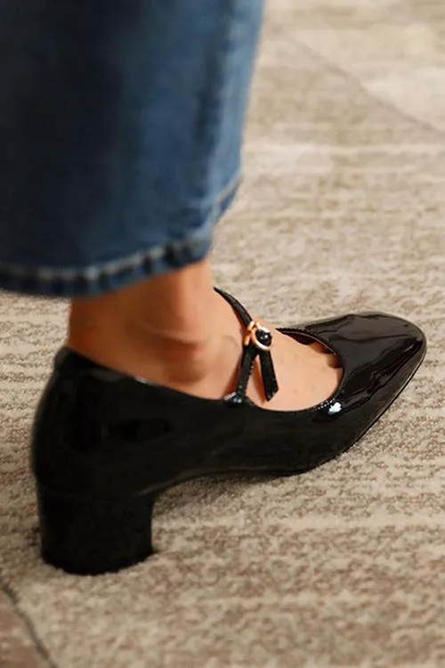 Square Toe Heeled Mary Janes