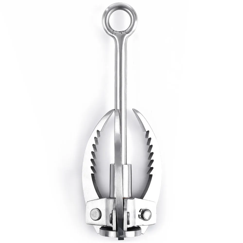 Stainless Steel Foldable 3 Paws Hook Mountain Ice Rock Outdoor Wilderness Survival Carabiner Gear