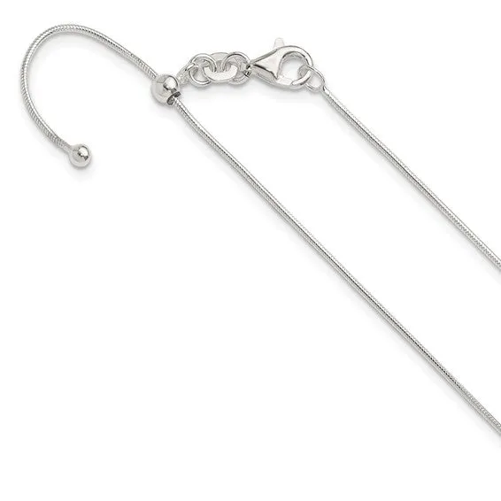 Sterling Silver Adjustable Slide Snake Chains