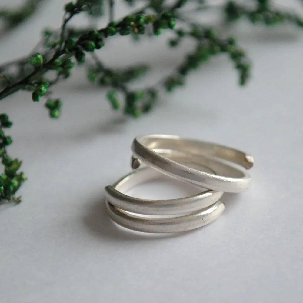 Sterling Silver Toe Ring. Spiral Coil Plain Toe Ring. (STR003)