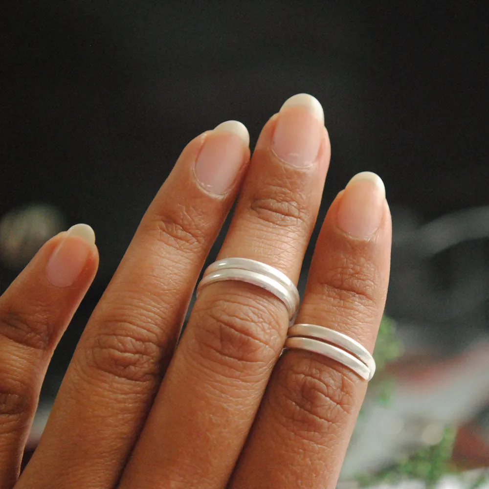 Sterling Silver Toe Ring. Spiral Coil Plain Toe Ring. (STR003)
