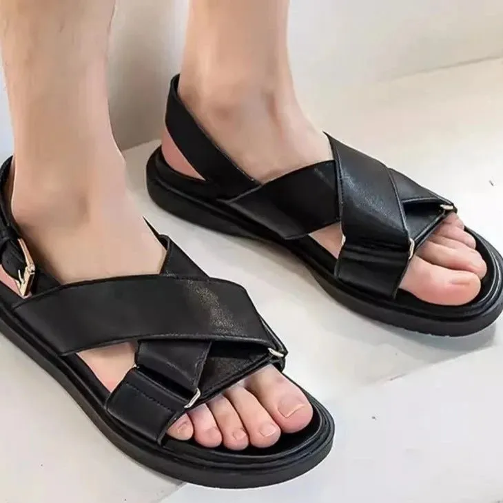 Summer Men's Open Toe Buckle Strap Gladiator Sandals