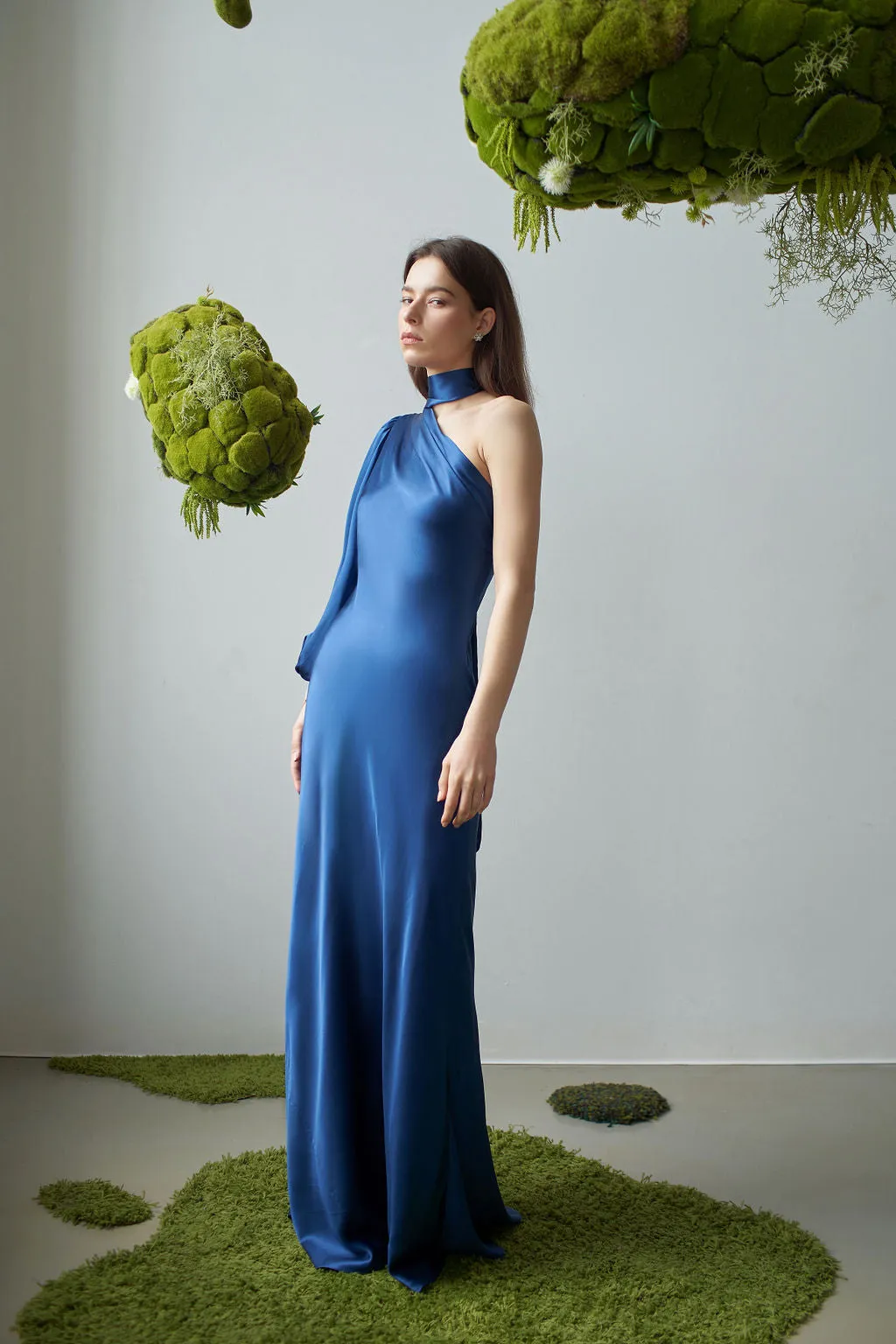 Tallula One-Shoulder Bias Cut Gown