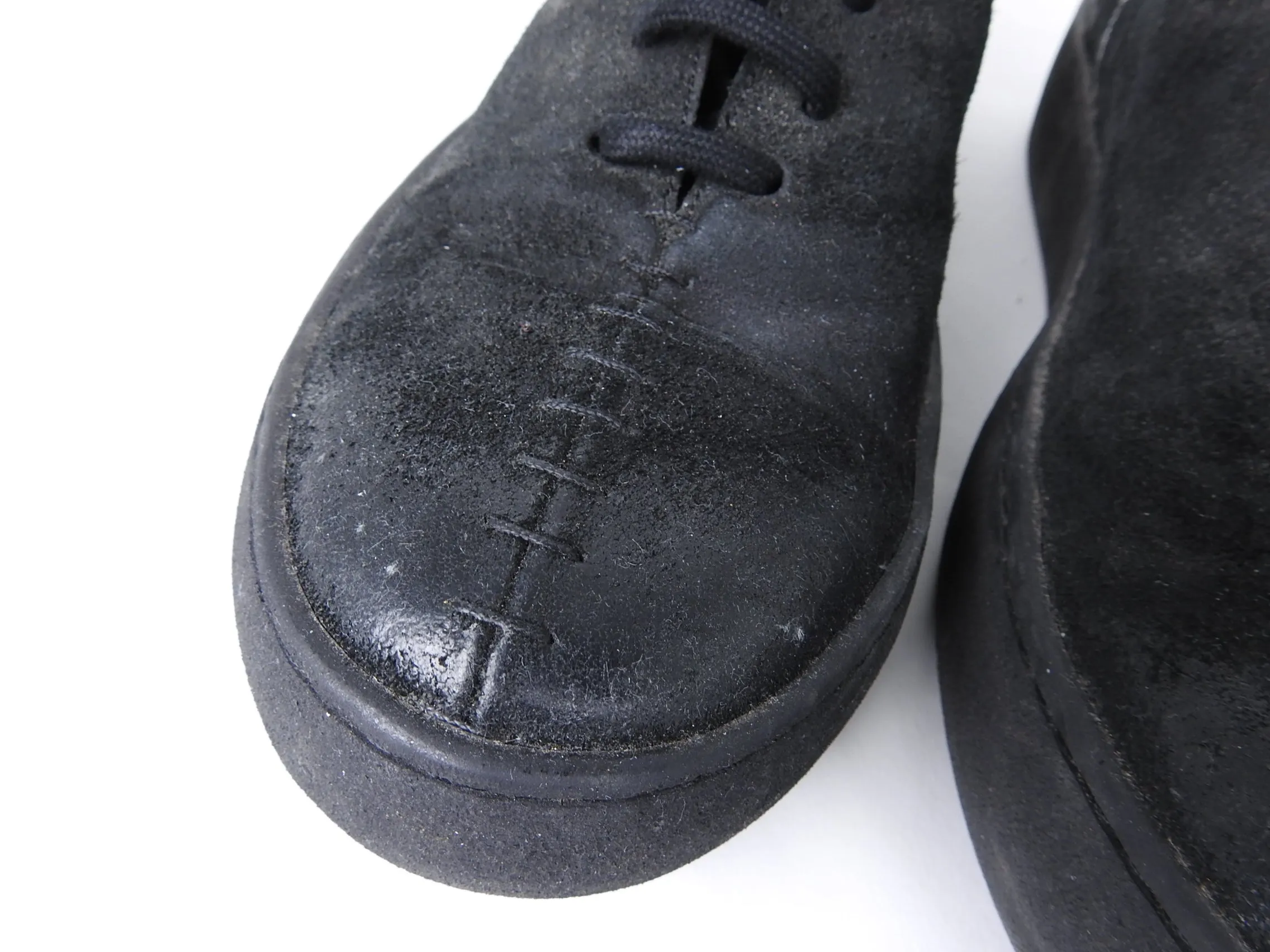 The Last Conspiracy Black Waxed Suede Side Zip Lace Up High Top Sneaker - 11