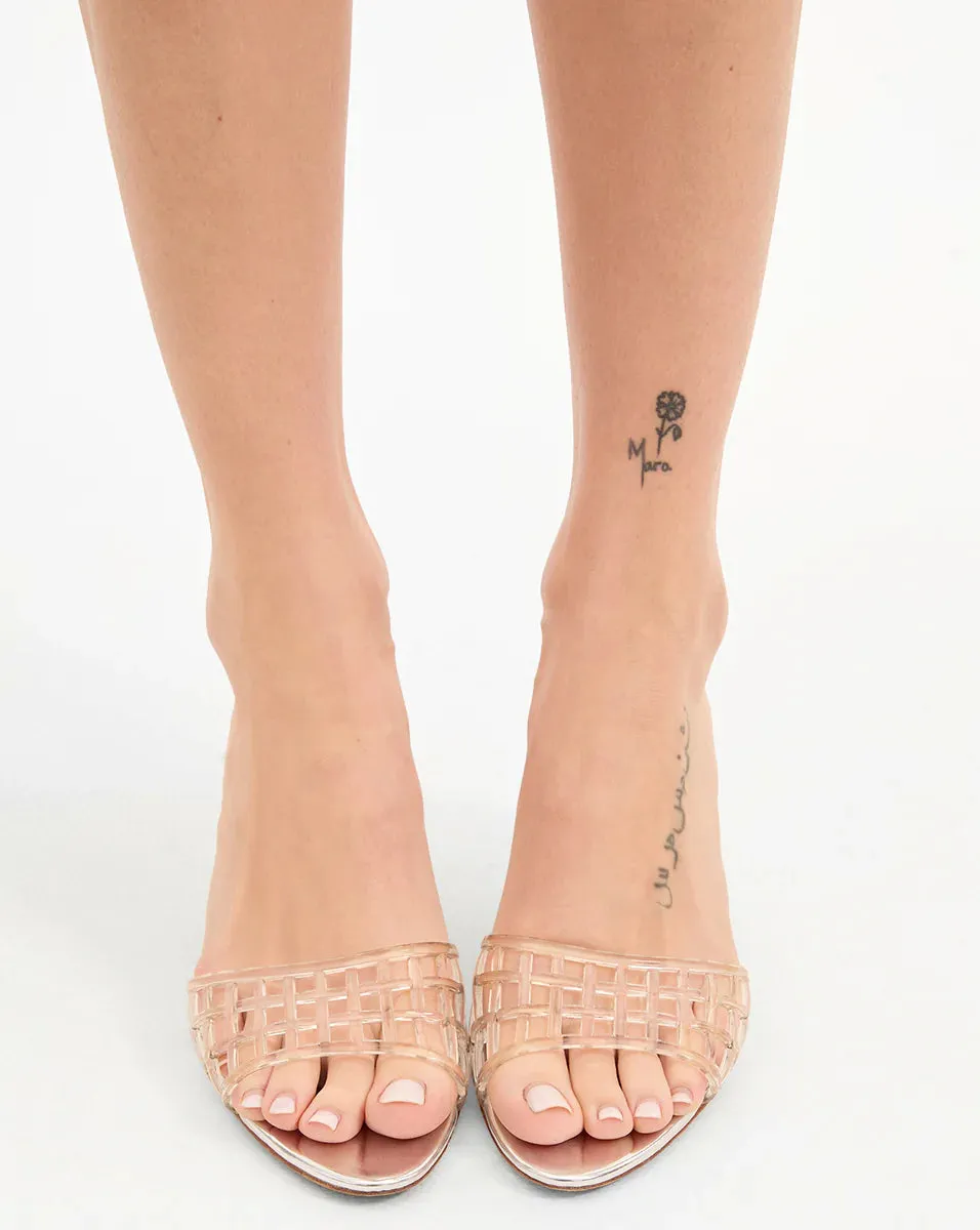 Tia Jelly Sandal - Clear Silver