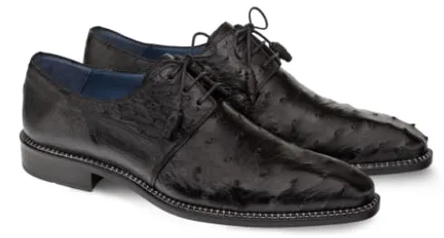 Tillson Ostrich Black  By Mezlan Made In Spain Brand