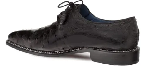 Tillson Ostrich Black  By Mezlan Made In Spain Brand