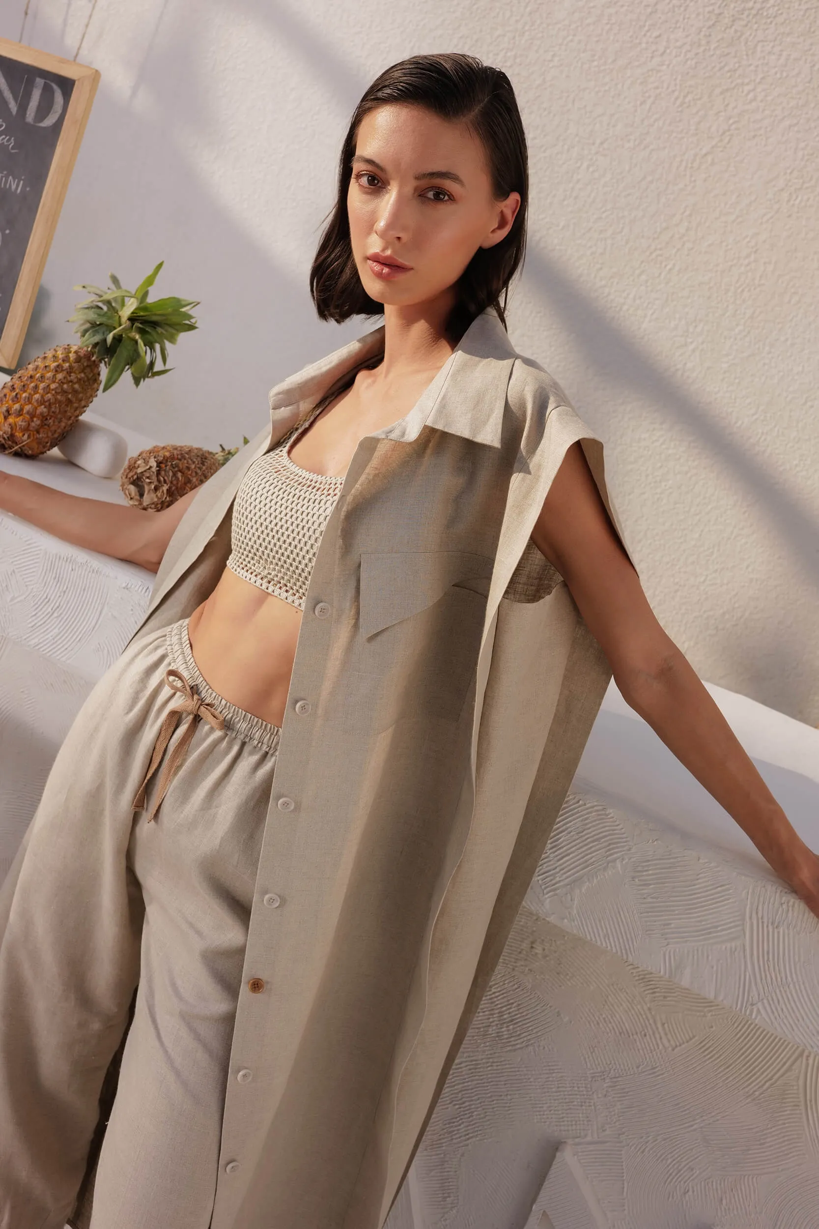 Tokyo Overlay Dress (Natural)