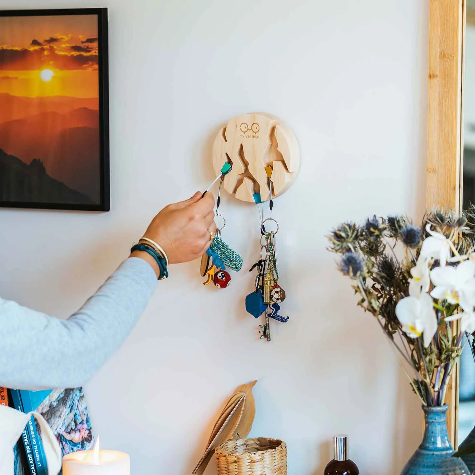 Trad Climbers Key Holder Circle - Maple