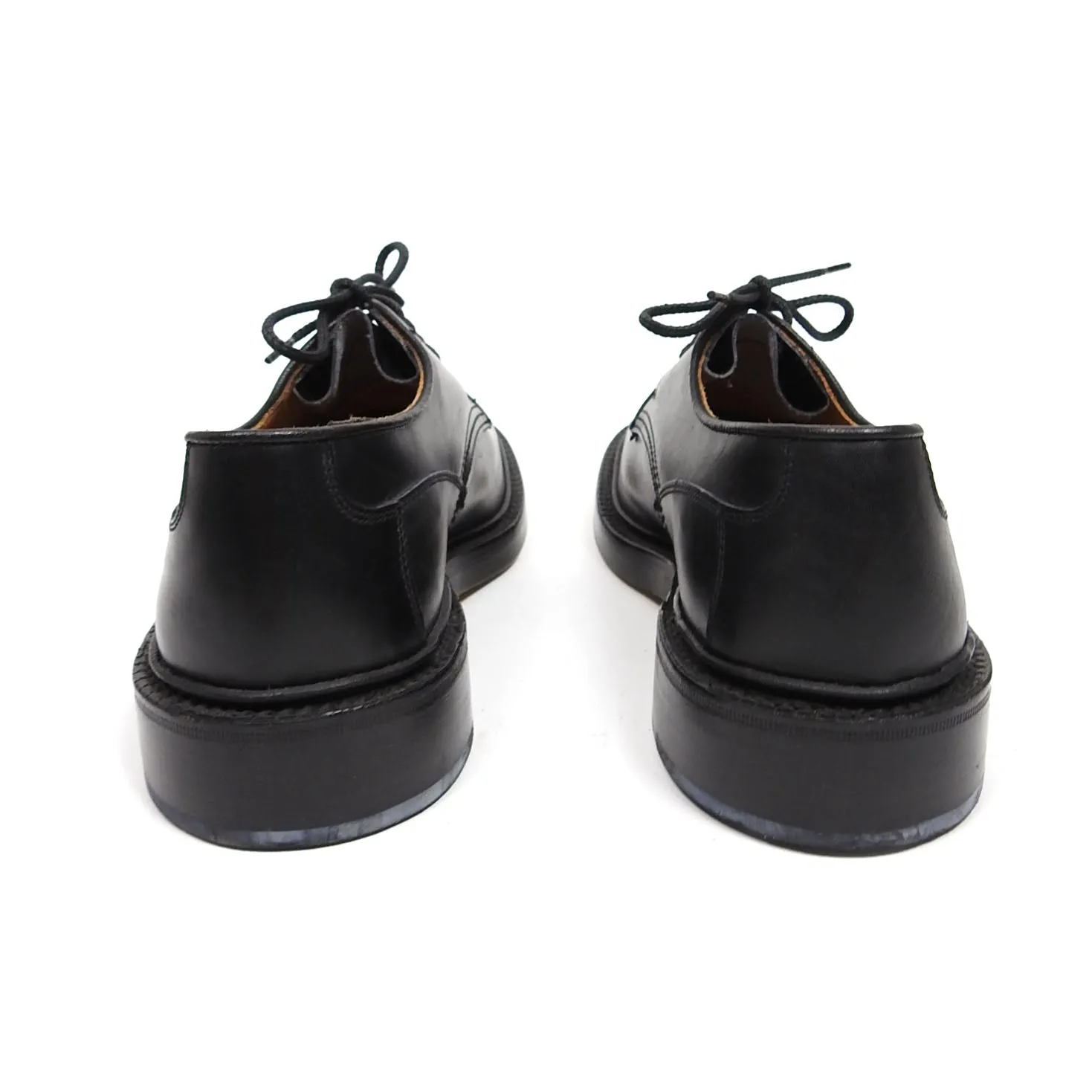 Trickers Black Plain Derby Fit US8