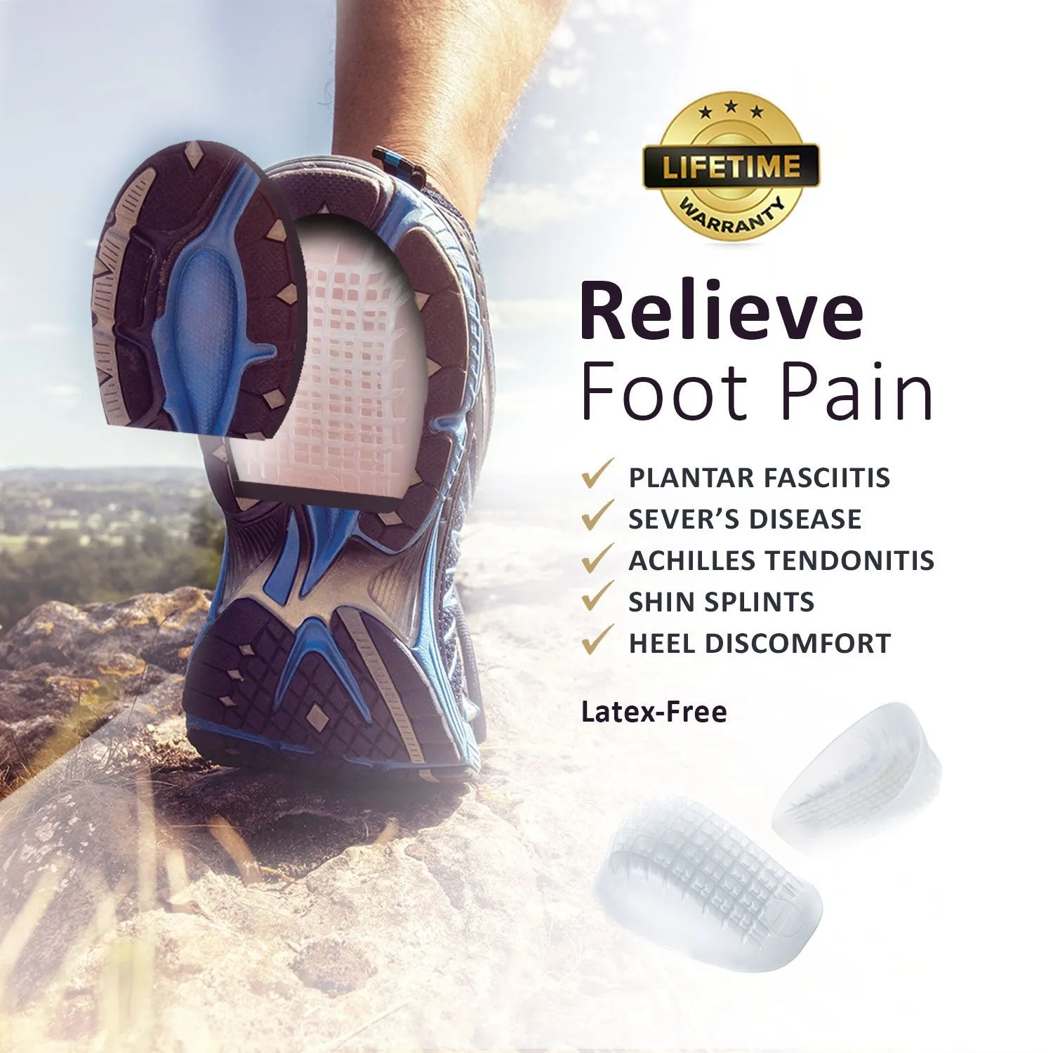TULI'S HEAVY DUTY GEL HEEL CUPS - SAVE 10%