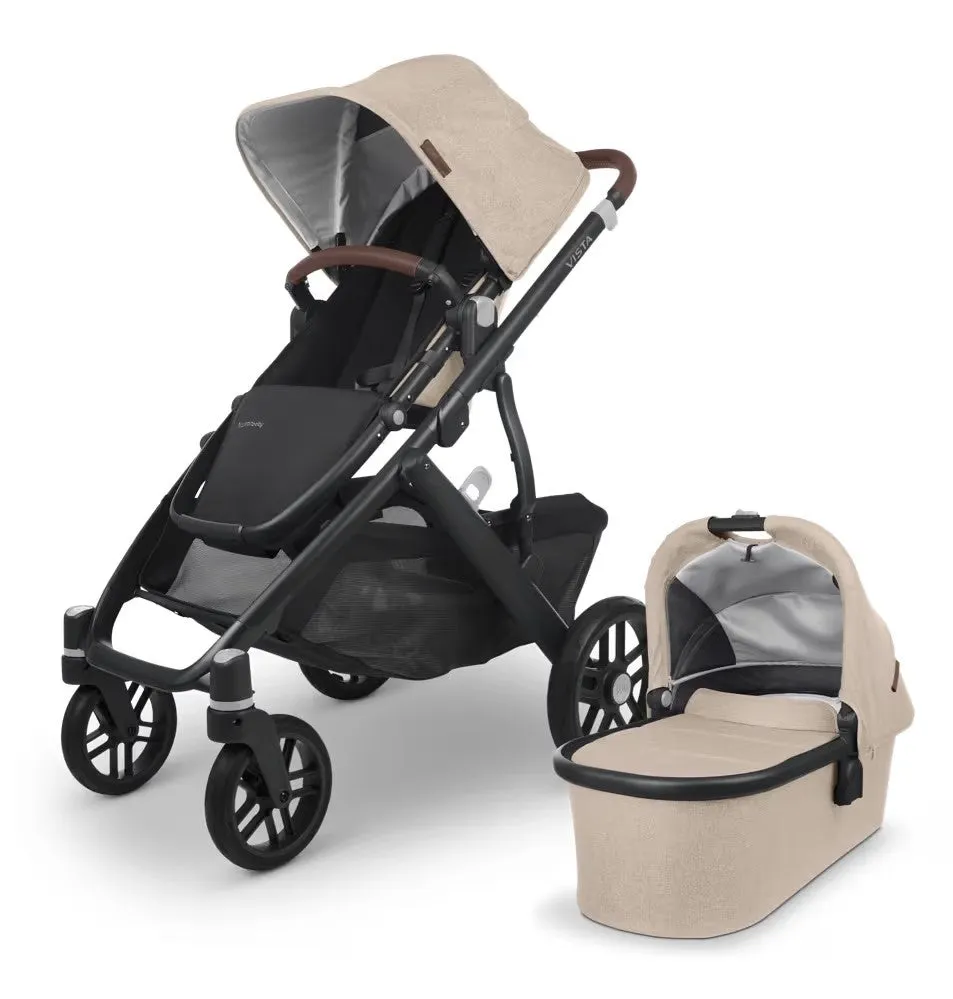 Uppababy Vista 2 Liam (Oat Melange/Carbon Frame/Chestnut Leather)