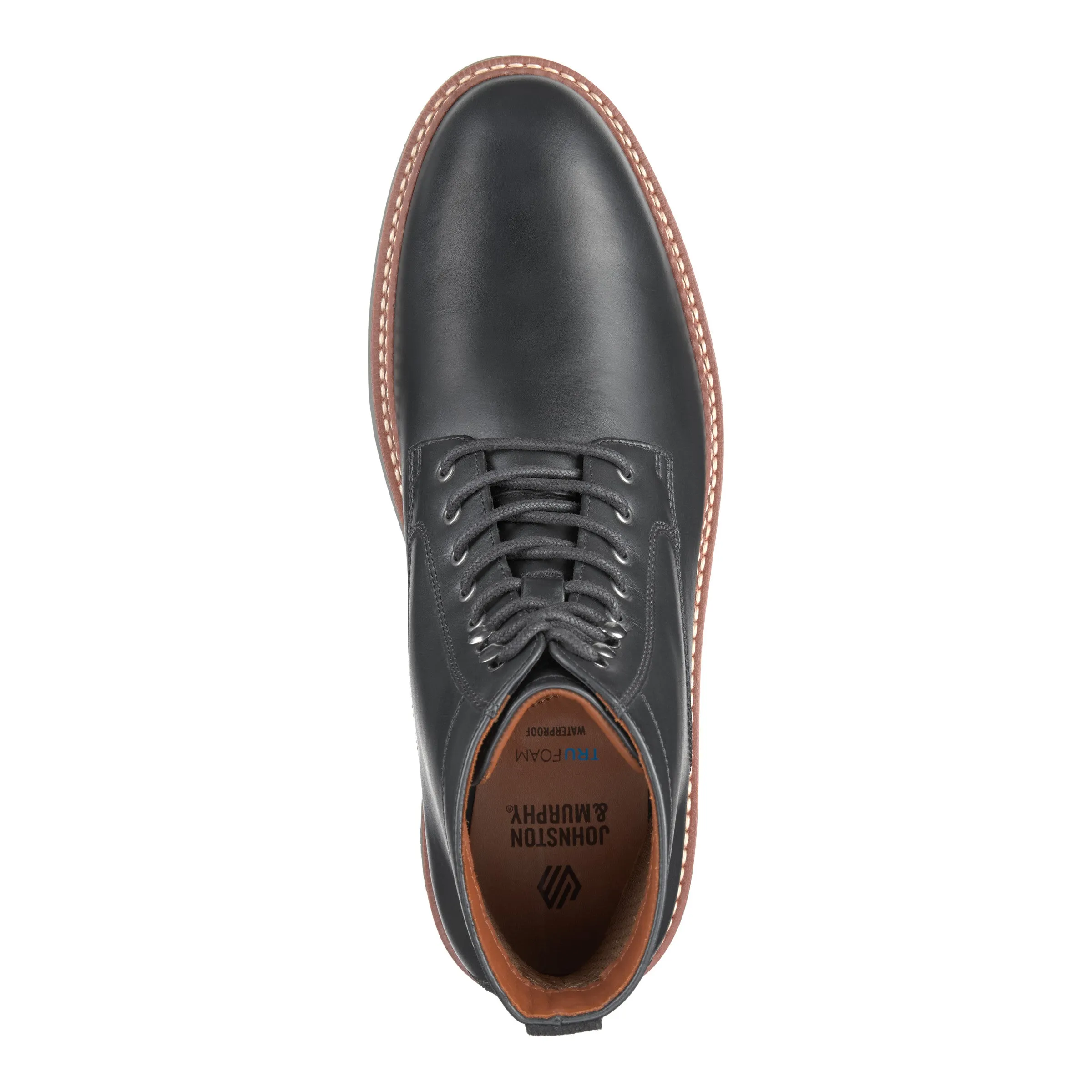 UPTON LUG PLAIN TOE - BLACK