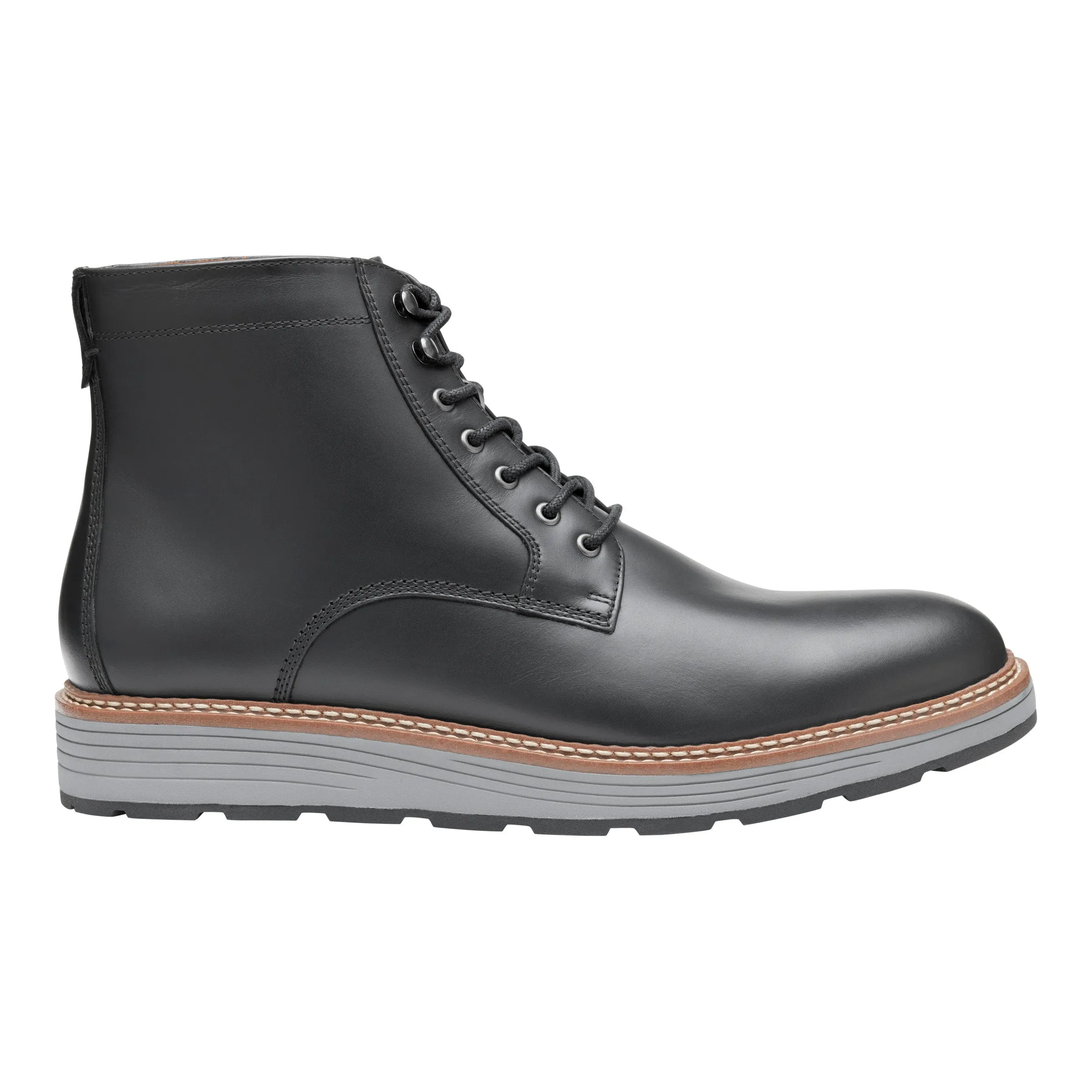 UPTON LUG PLAIN TOE - BLACK
