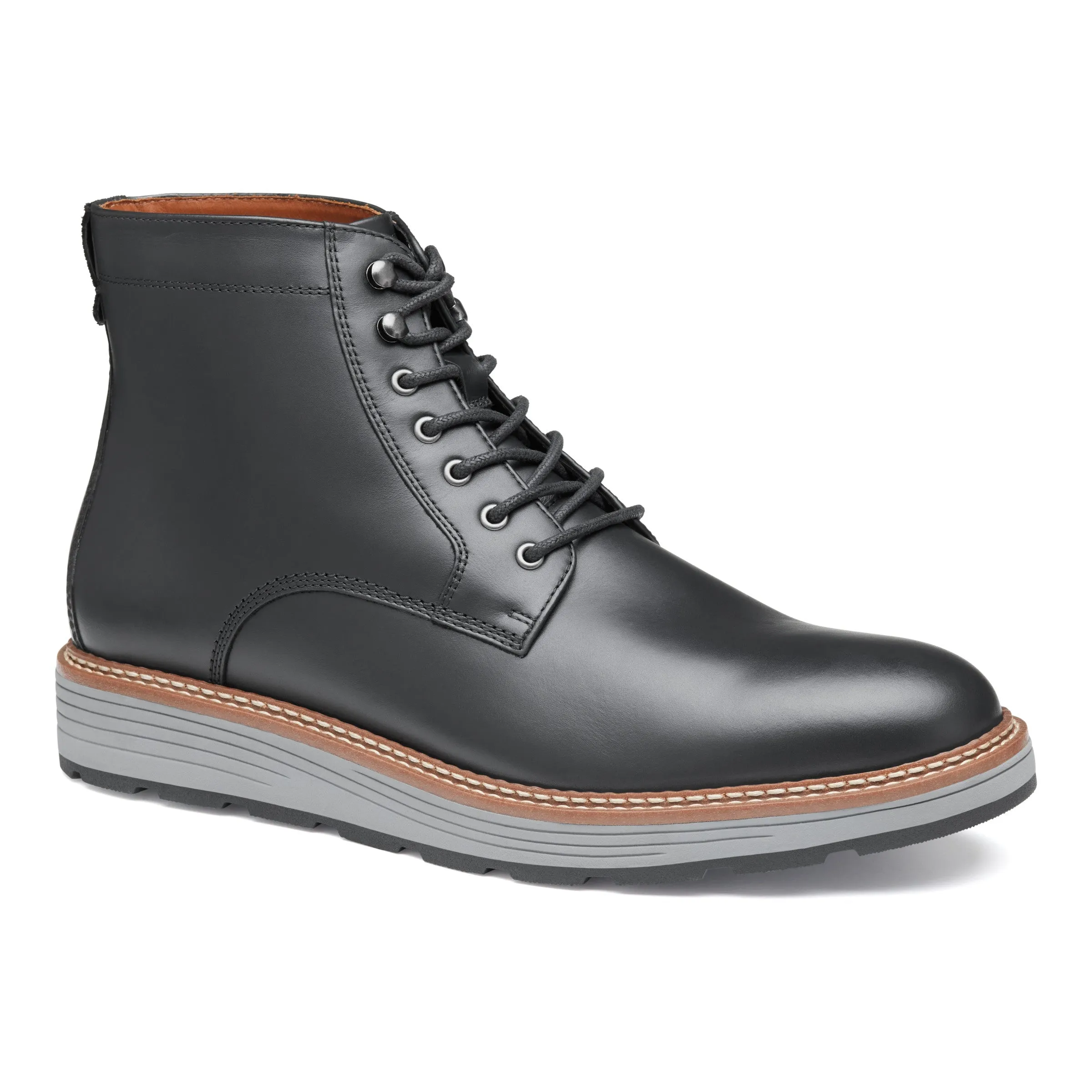 UPTON LUG PLAIN TOE - BLACK