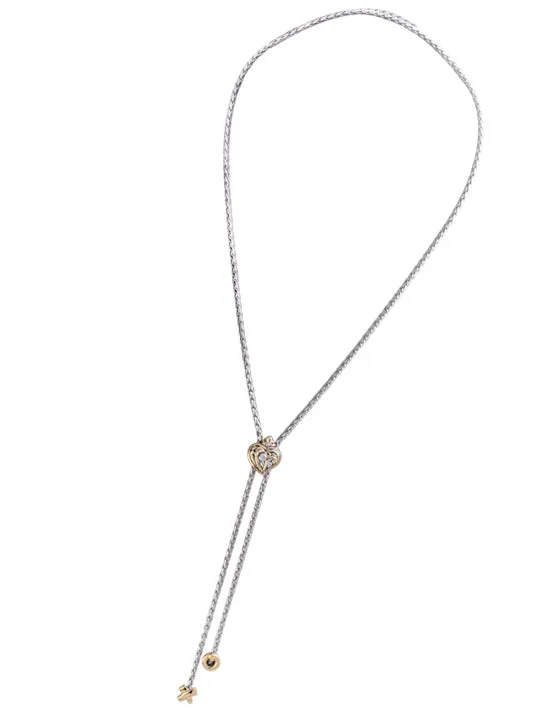 Viana Filigree Heart Adjustable Necklace