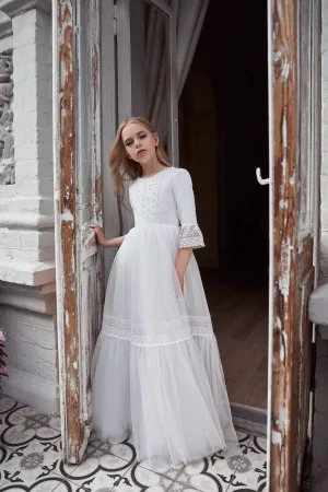 Vintage Lace First Holy Communion Dress