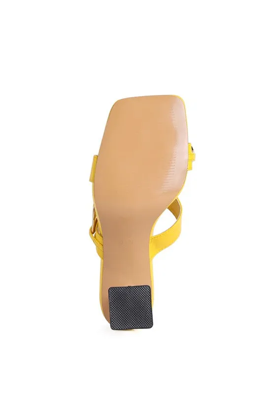 WANDY Clear Heel and Chain Detail Sandals