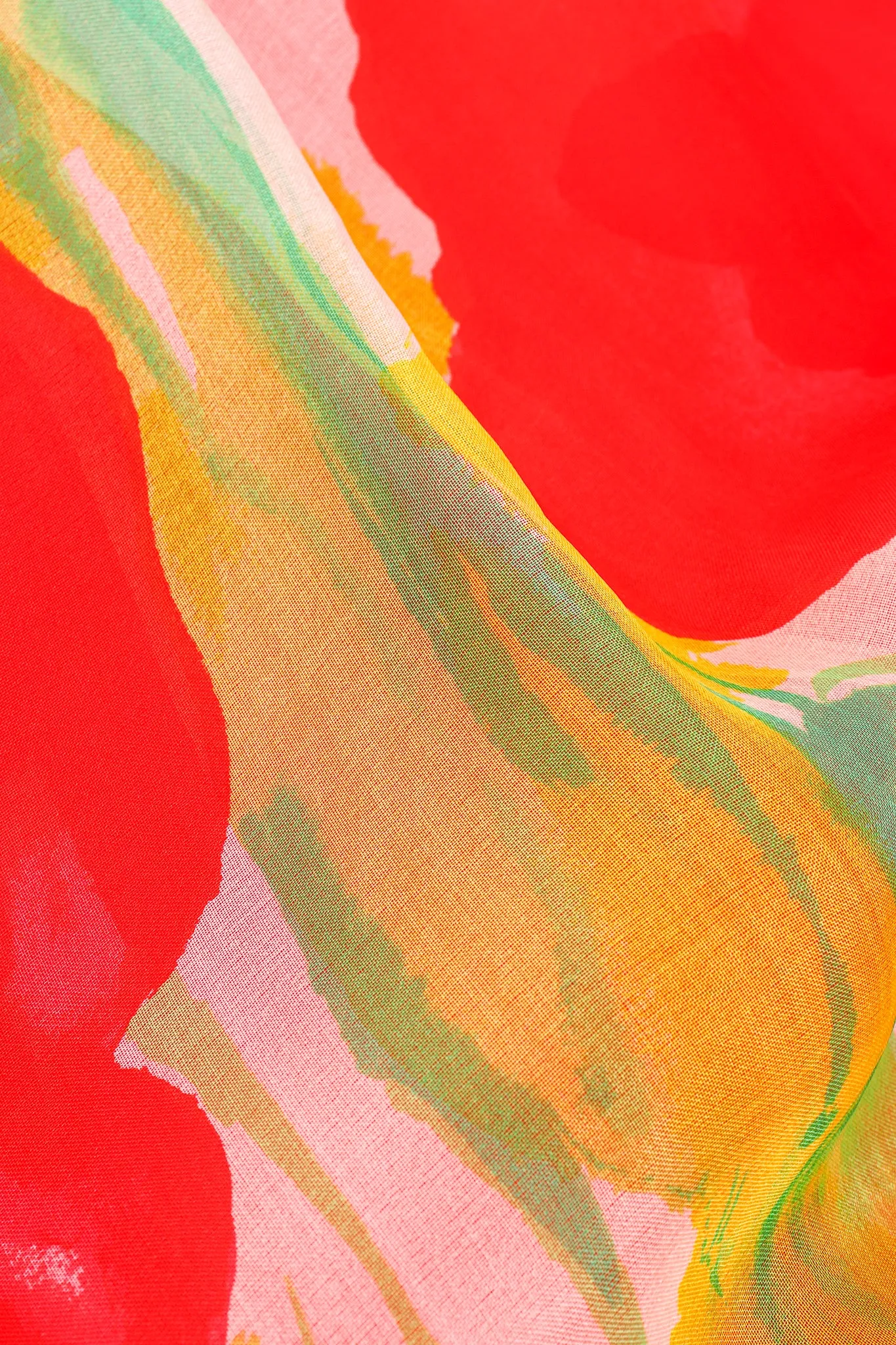 Watercolor Poppy Organza Dress