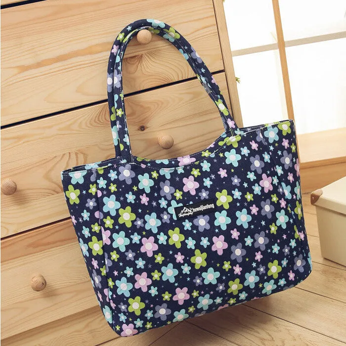 Waterproof Canvas Casual Zipper Shopping Bag