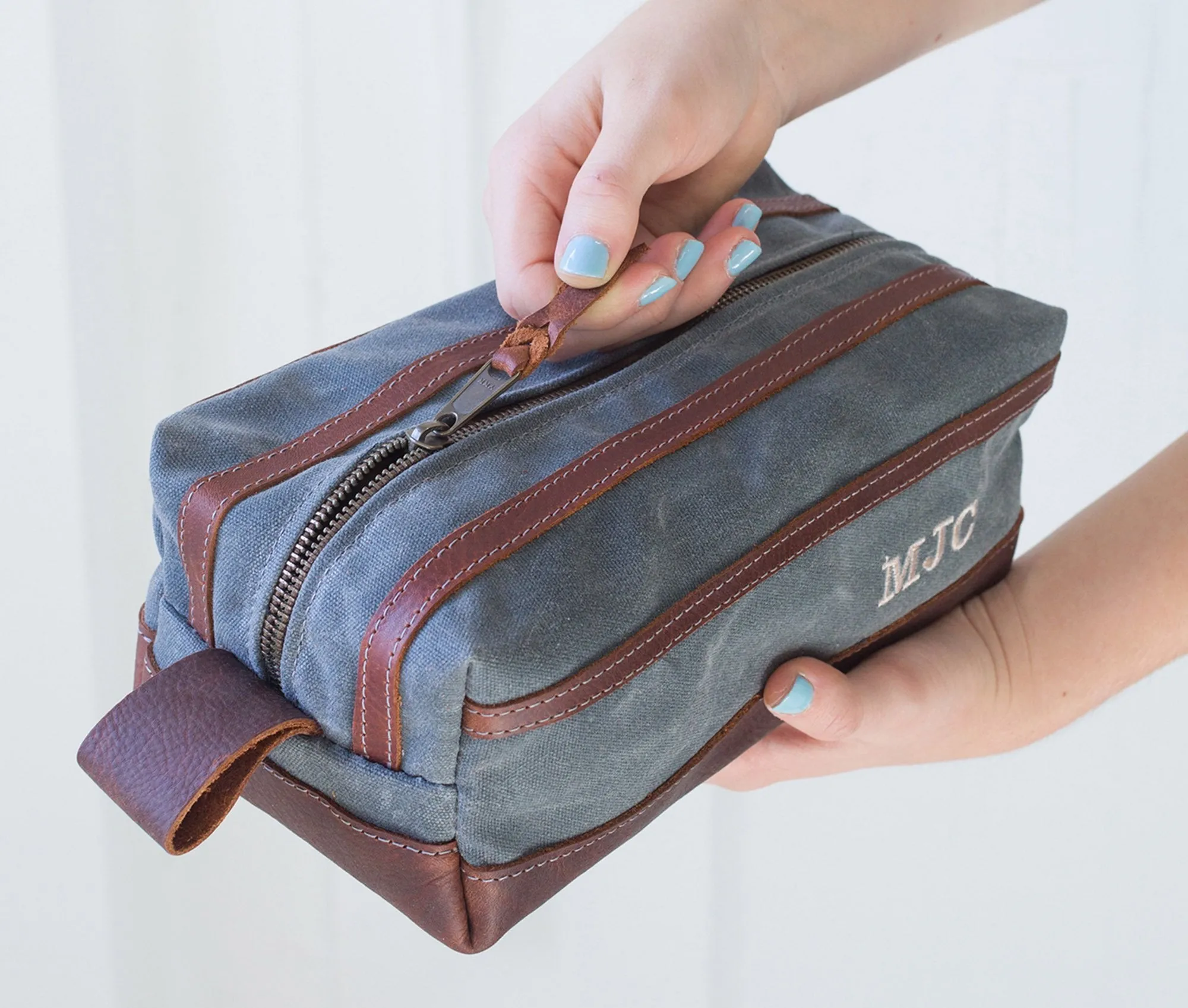 Waxed Canvas Toiletry Bag by Lifetime Leather Co