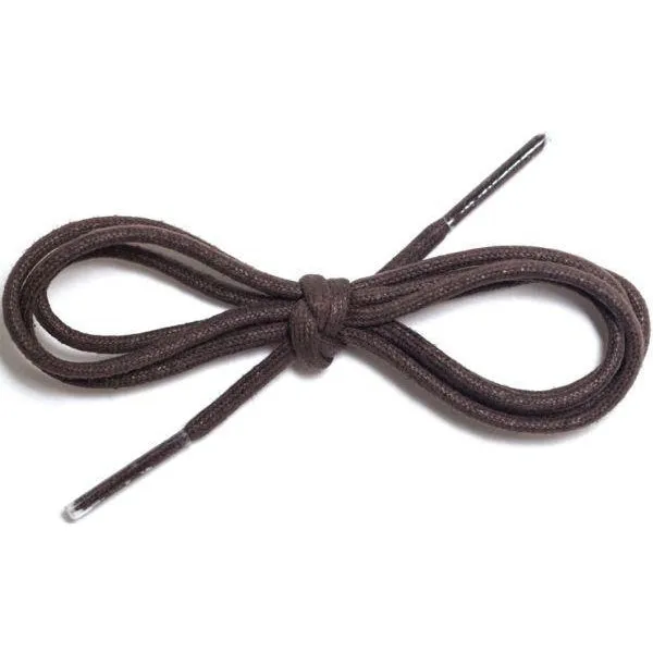 Waxed Cotton Dress Round 1/8" - Brown (12 Pair Pack) Shoelaces