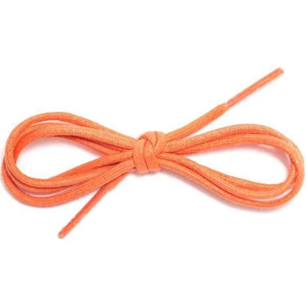 Waxed Cotton Dress Round 1/8" - Orange (12 Pair Pack) Shoelaces