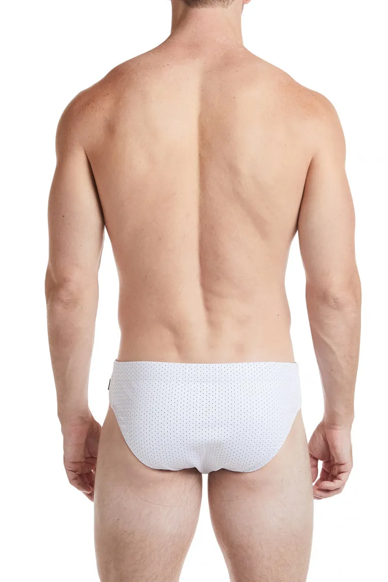 White - COLYN Athletic Mesh Bikini Swim Brief