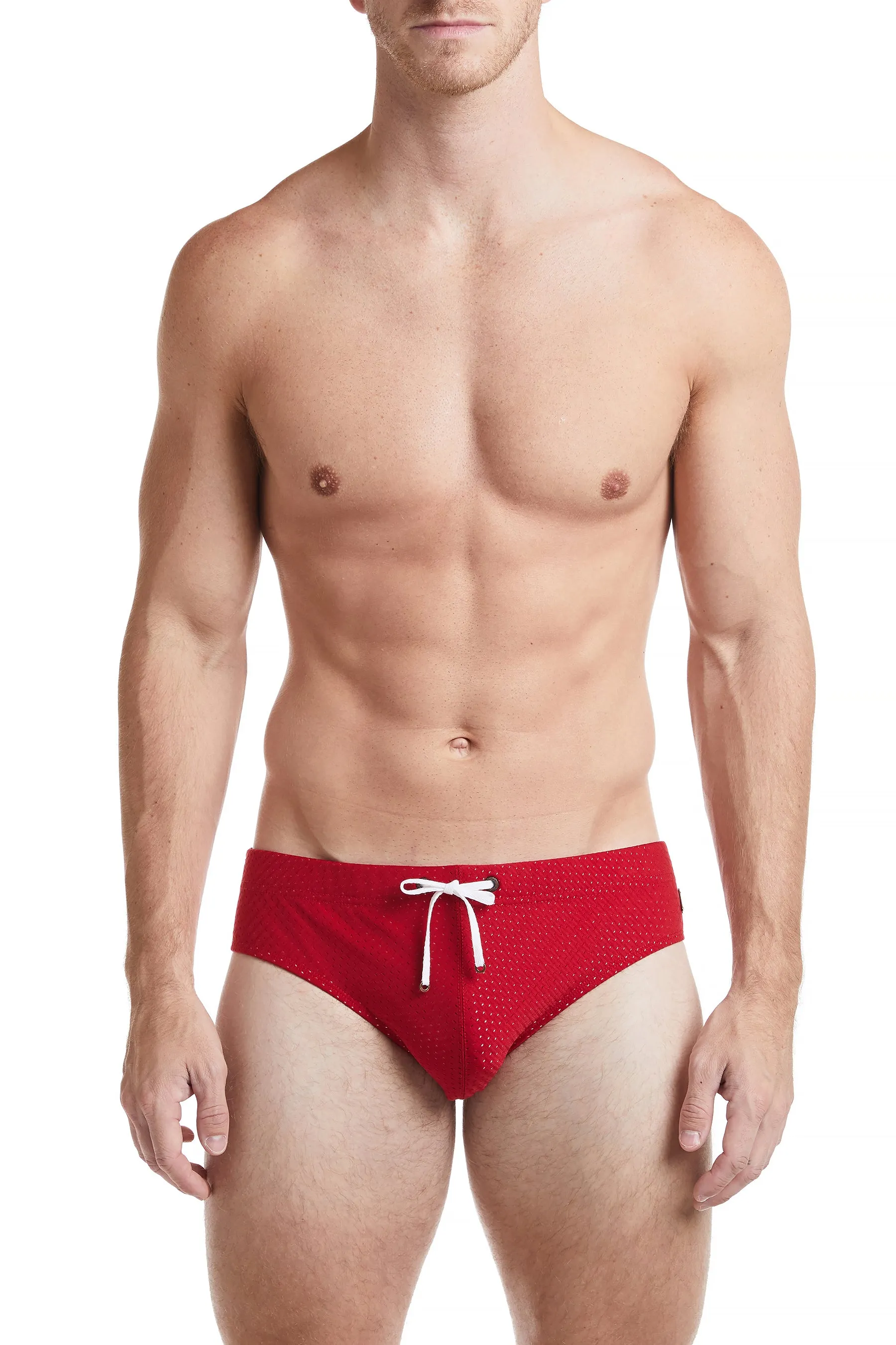 White - COLYN Athletic Mesh Bikini Swim Brief