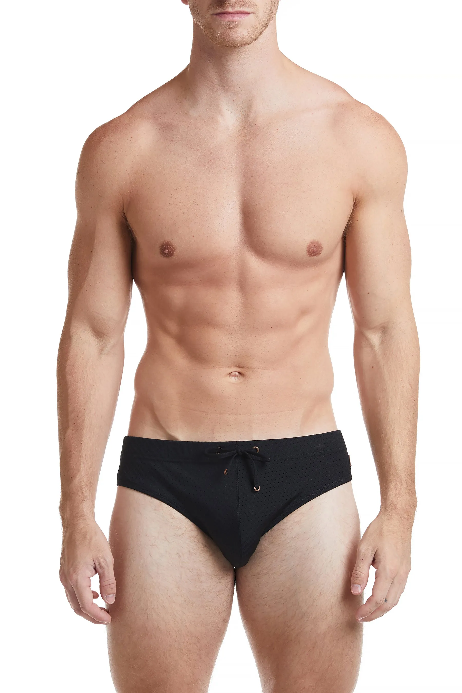White - COLYN Athletic Mesh Bikini Swim Brief