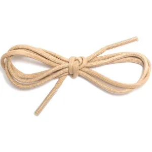 Wholesale Waxed Cotton Dress Round 1/8" - Beige (12 Pair Pack) Shoelaces