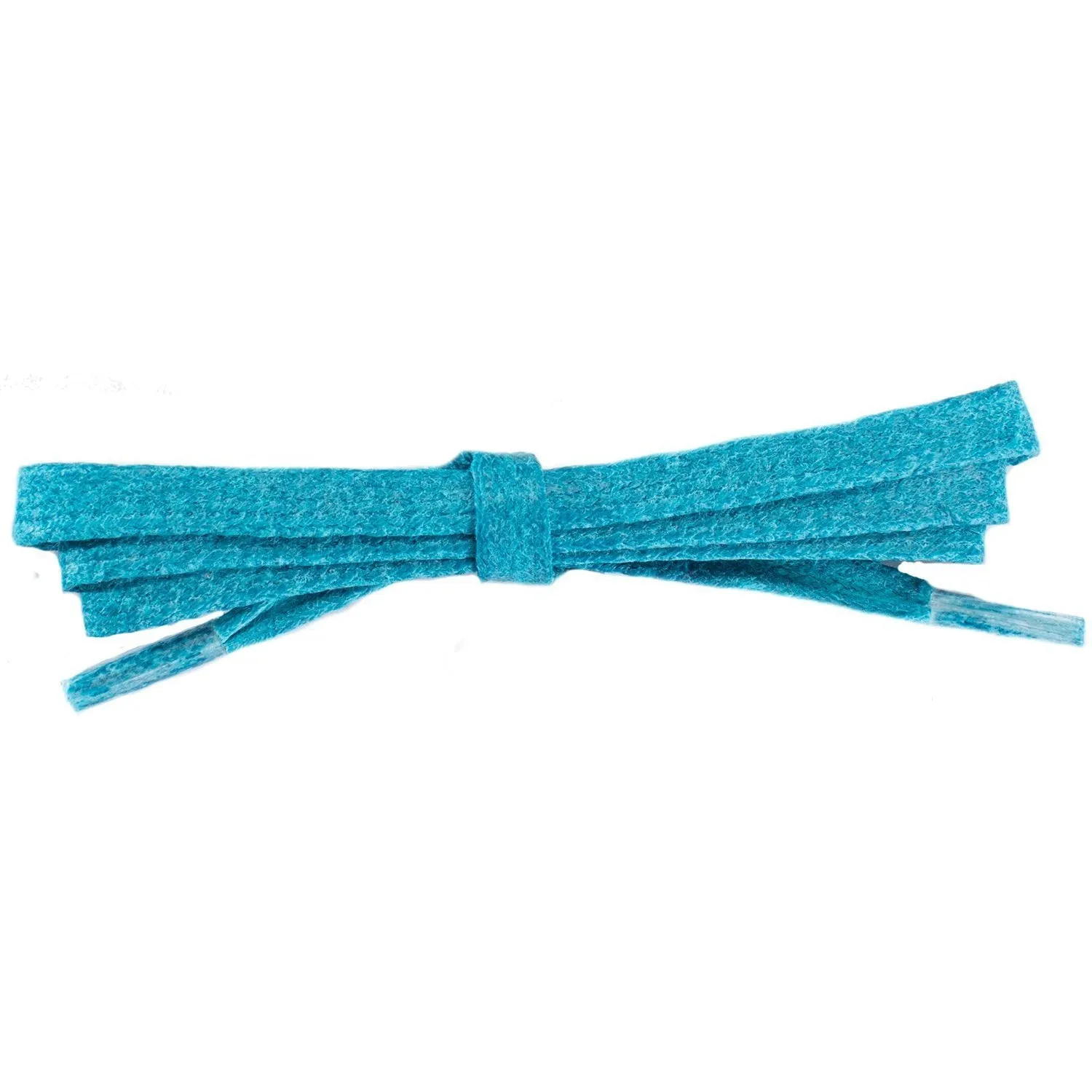 Wholesale Waxed Cotton Flat Dress Laces 1/4" - Turquoise (12 Pair Pack) Shoelaces
