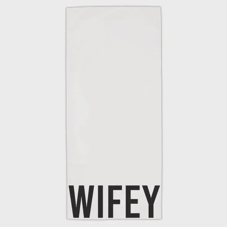Wifey - White Quick Dry Towel