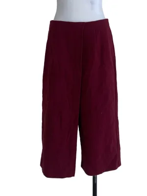 Wine Red Plain Formal Pants