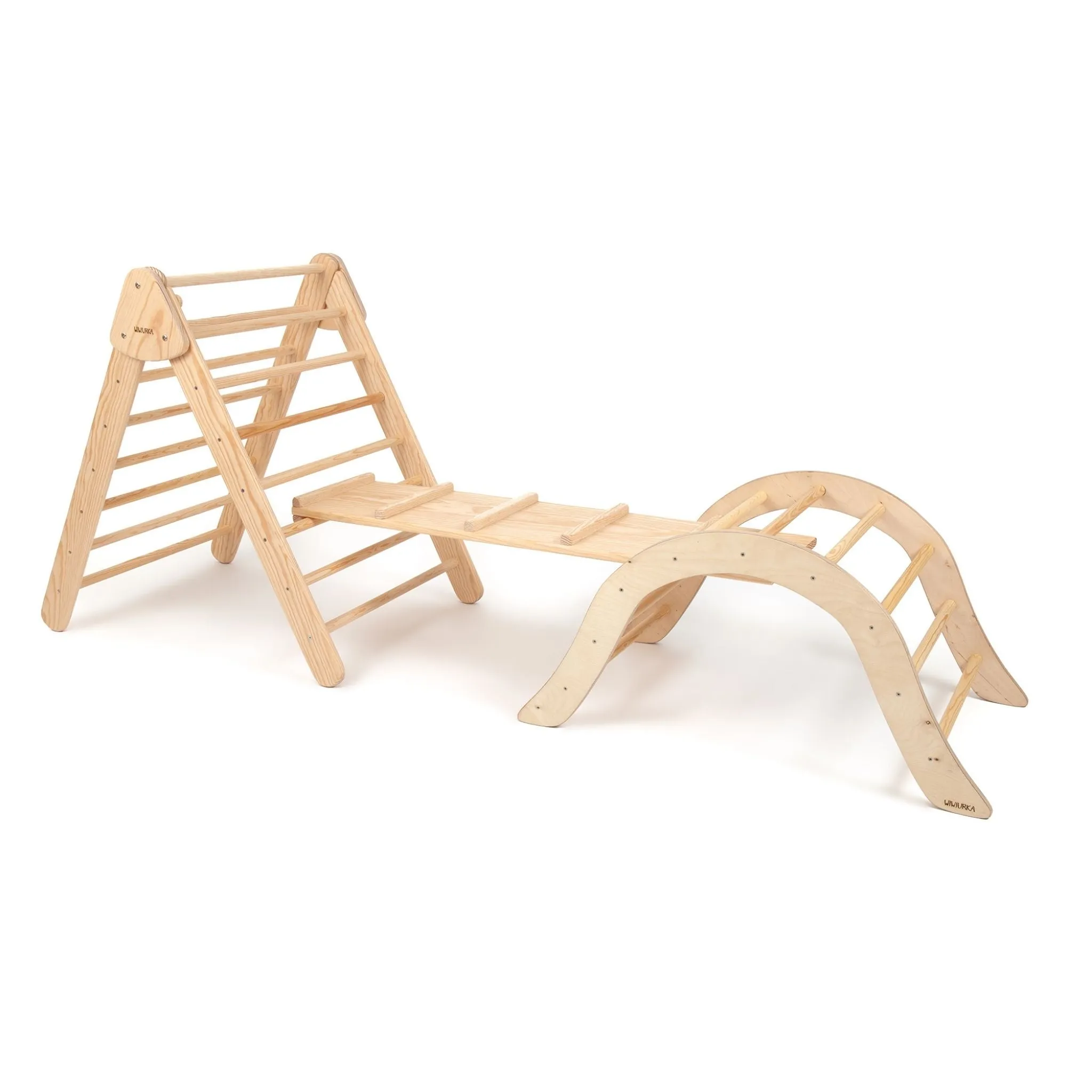 Wiwiurka Climbing Furniture Combo (medium triangle, climbing arch, reversible board)