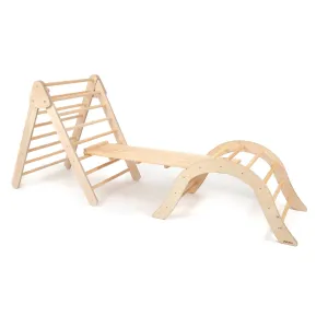 Wiwiurka Climbing Furniture Combo (medium triangle, climbing arch, reversible board)