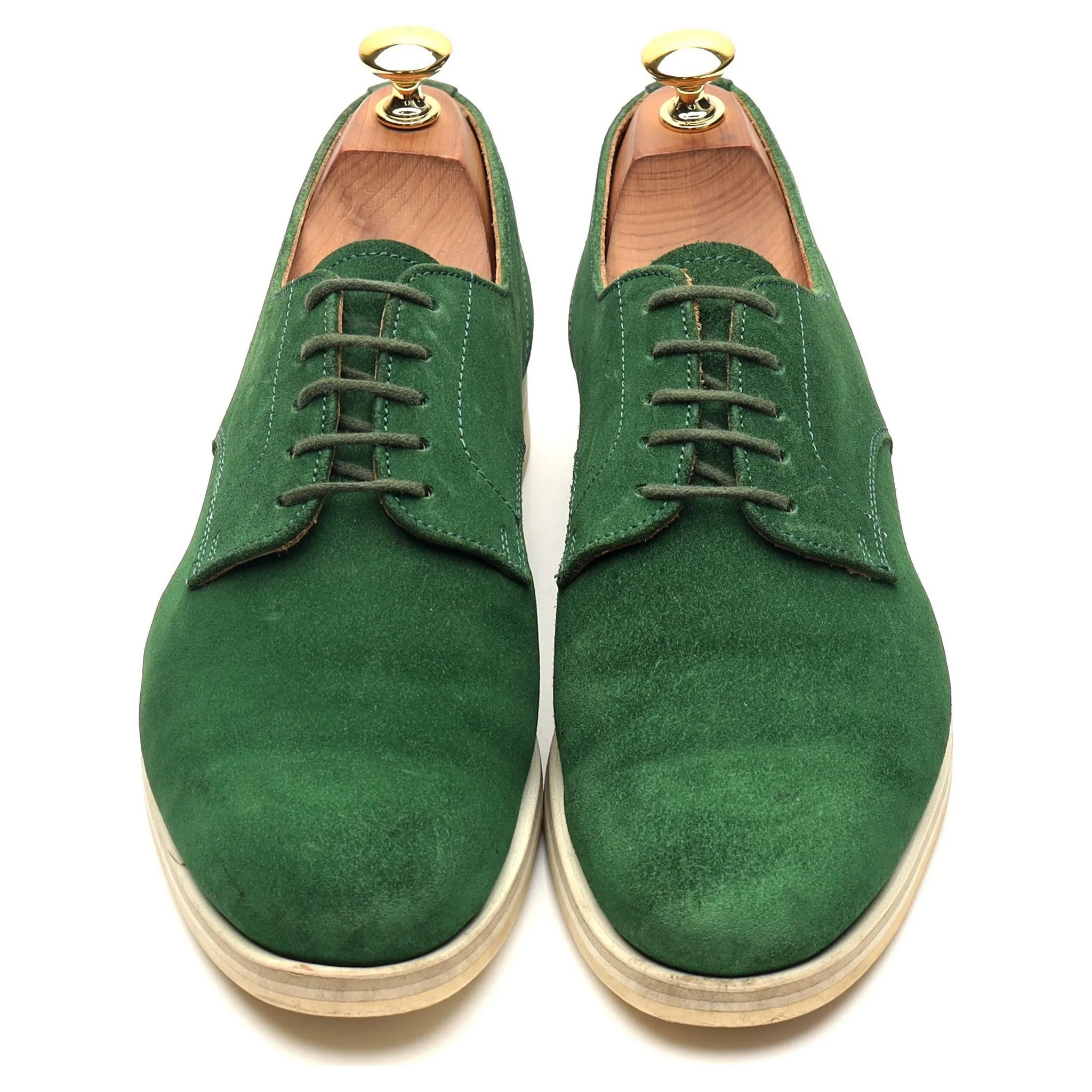 Women's Green Suede Derby UK 7 EU 40